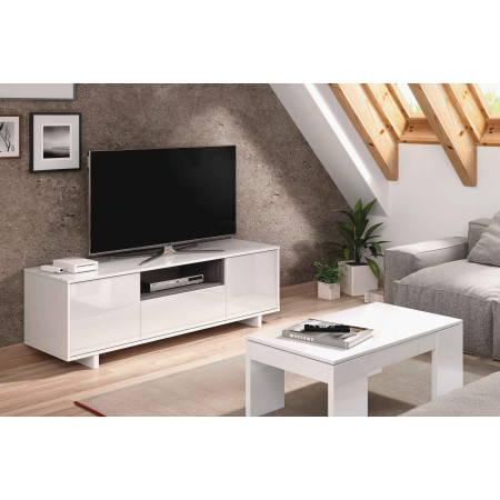 Meuble TV 3 portes et 1 niche L150 cm