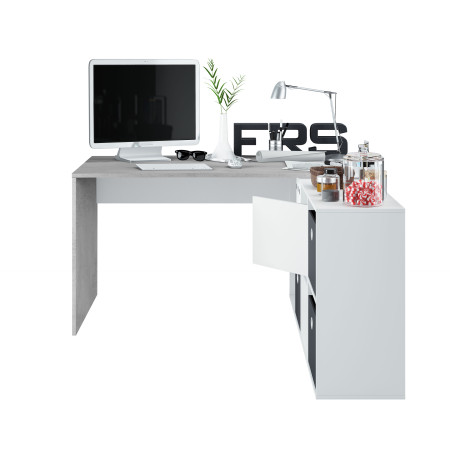 Bureau avec caissons multipositions L136 ou L203 cm