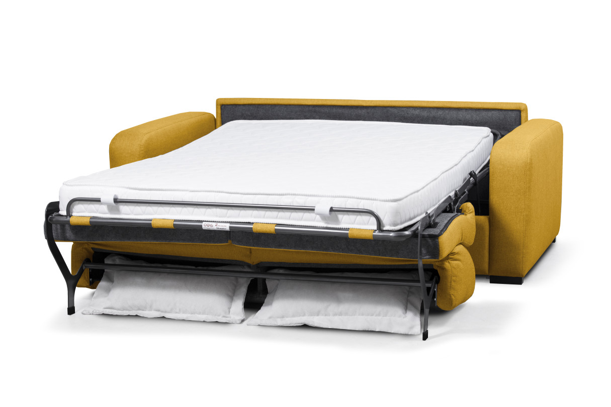 DYLAN - Canapé convertible système couchage express 3 places en tissu