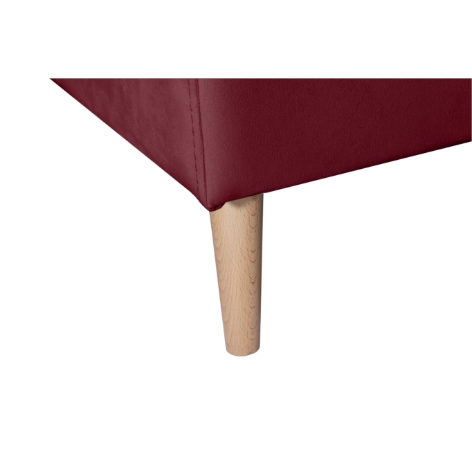 ARTIKV - Canapé d'angle scandinave convertible réversible avec coffre en velours