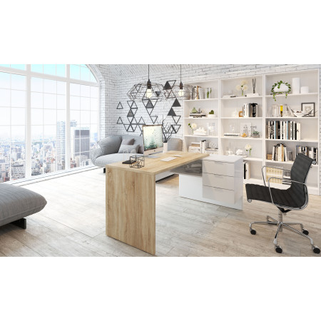 Bureau d'angle extensible L145 x P108 cm