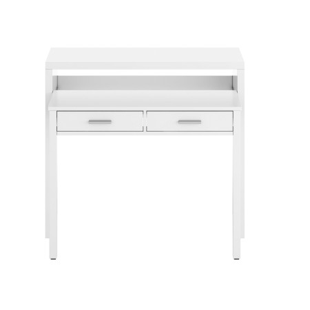 Bureau console extensible 2 tiroirs L100 cm