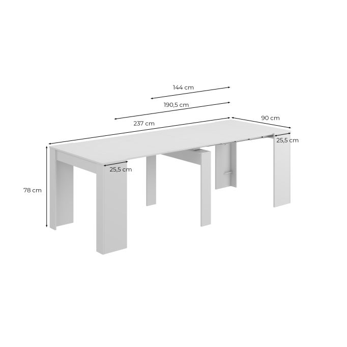 Table à manger extensible L51/237 cm