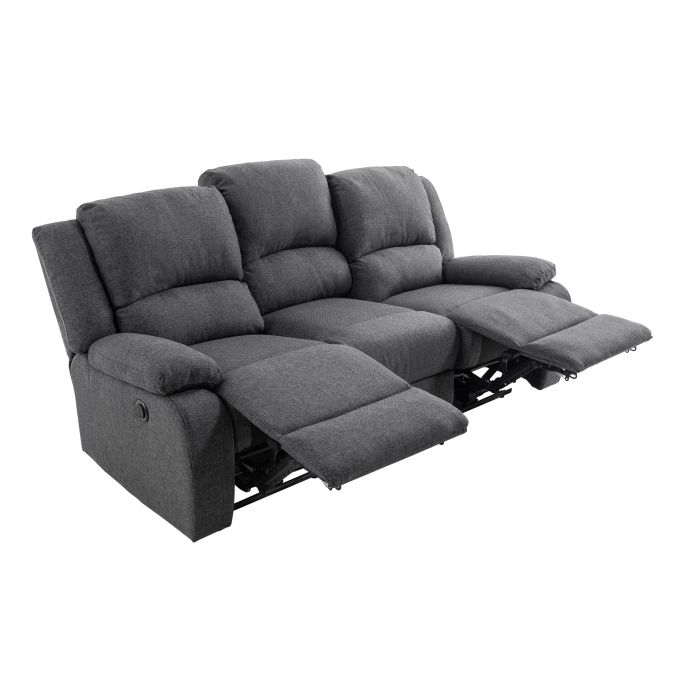 9121 - Canapé de relaxation électrique 3 places en tissu