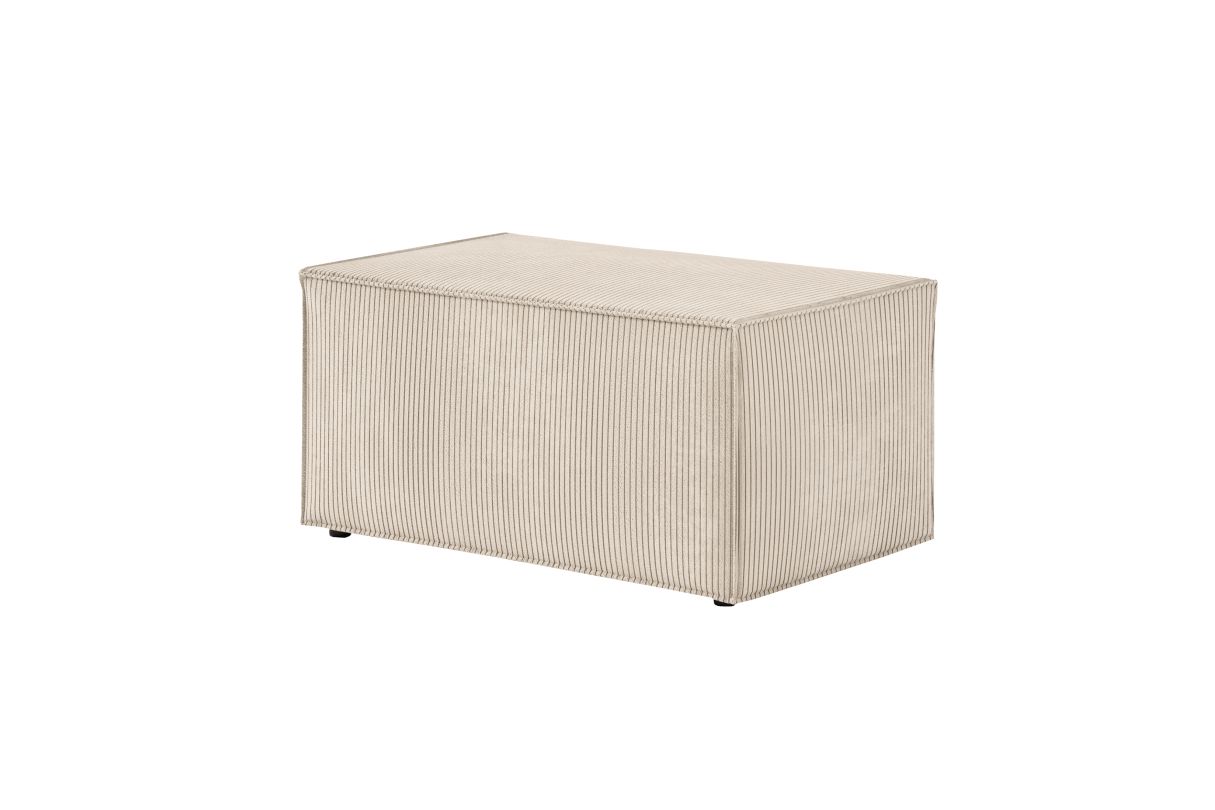 CHARLOTTE - Canapé d'angle convertible réversible avec pouf en velours côtelé