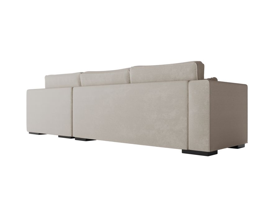 BELAGA - Canapé d'angle 4 places en tissu