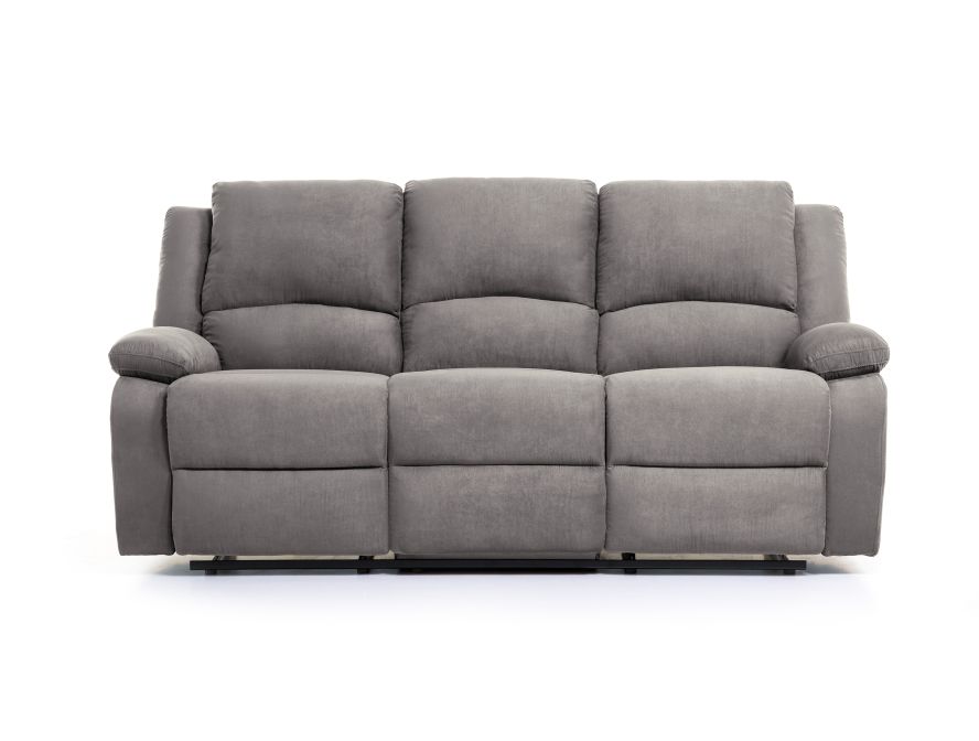 9121 - Ensemble canapé relax électrique 3 places + fauteuil releveur en microfibre