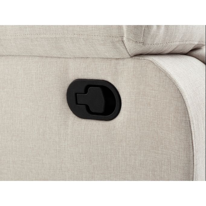 9121 - Ensemble canapé relax manuel 3 places + fauteuil manuel en tissu