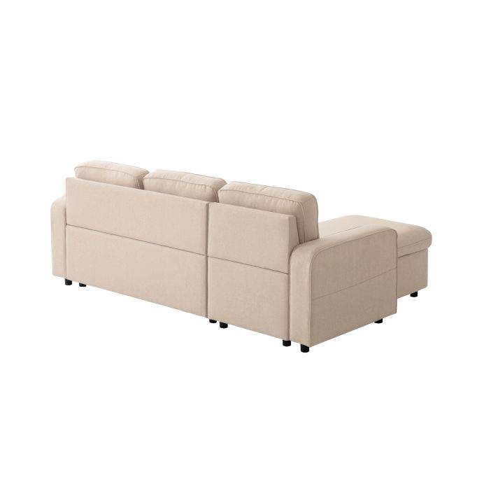 MARIO - Canapé d'angle convertible réversible en tissu