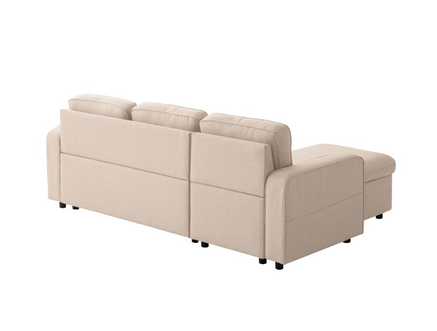 MARIO - Canapé d'angle convertible réversible en tissu