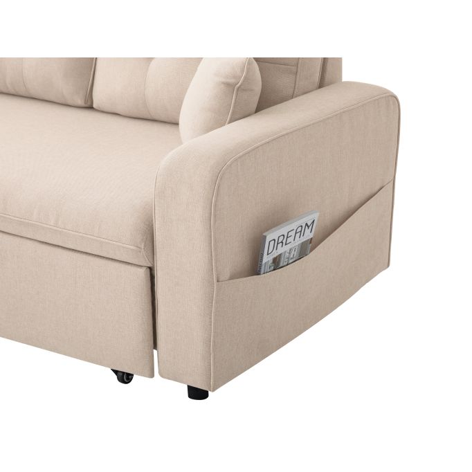 MARIO - Canapé d'angle convertible réversible en tissu