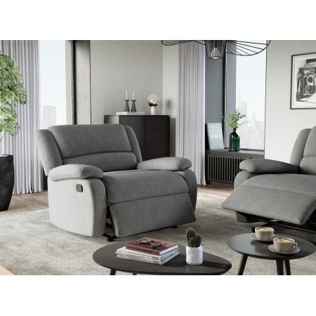 9121 - Fauteuil de relaxation avec assise XXL en microfibre