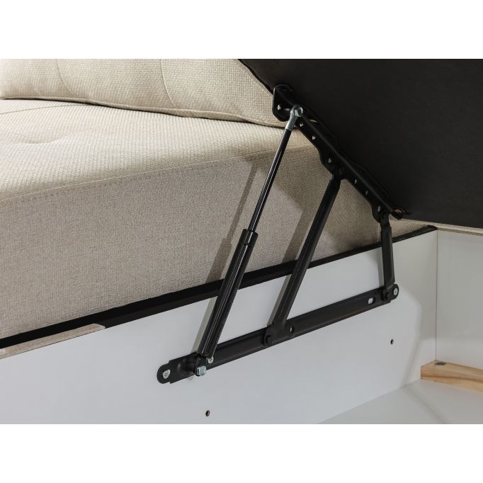 ARTEMIS - Canapé d'angle convertible avec coffre en tissu