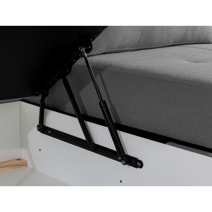 ARTEMIS - Canapé d'angle convertible avec coffre en tissu