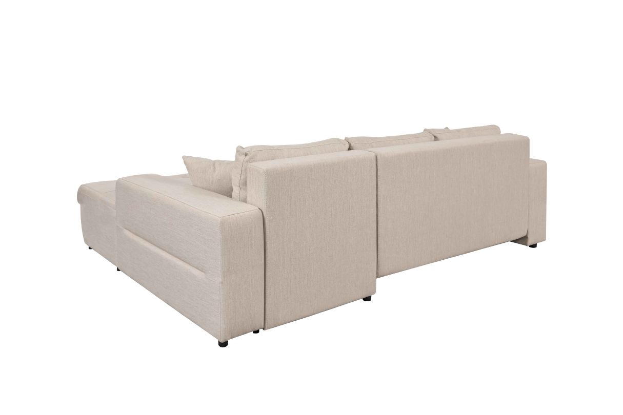 CELIA - Canapé d'angle convertible 4 places en tissu