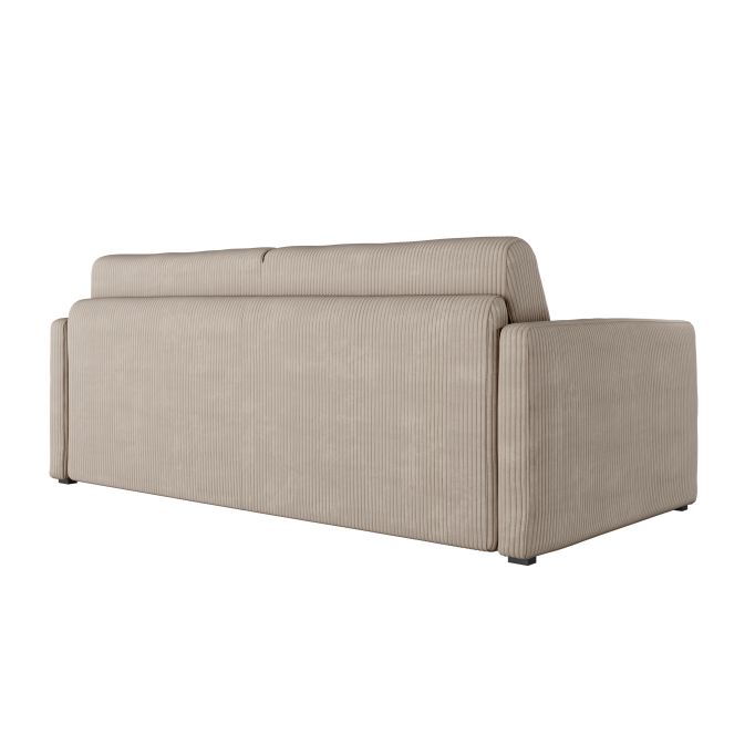 ALICE - Canapé convertible système couchage express 3 places en velours côtelé 140cm