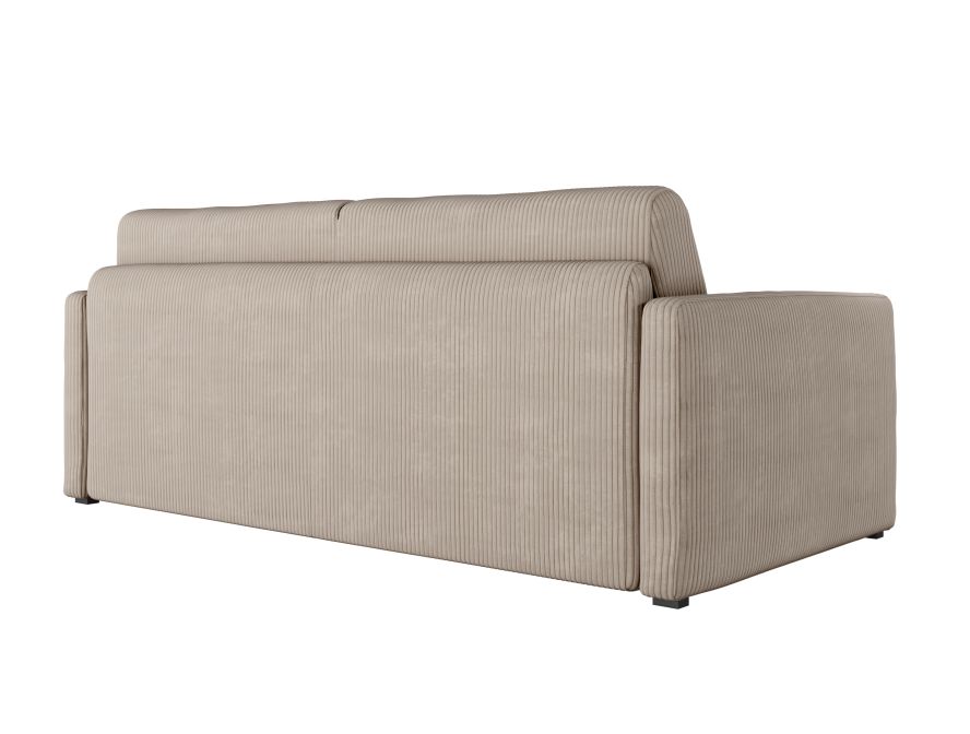 ALICE - Canapé convertible système couchage express 3 places en velours côtelé 140cm