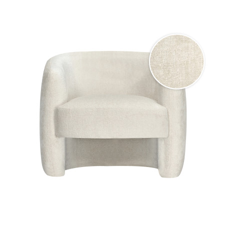 LOUISON - Fauteuil en tissu bouclette