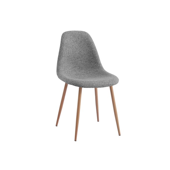 KEY - Lot de 4 chaises scandinave en tissu