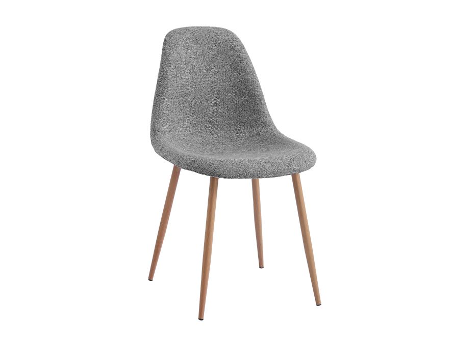 KEY - Lot de 4 chaises scandinave en tissu