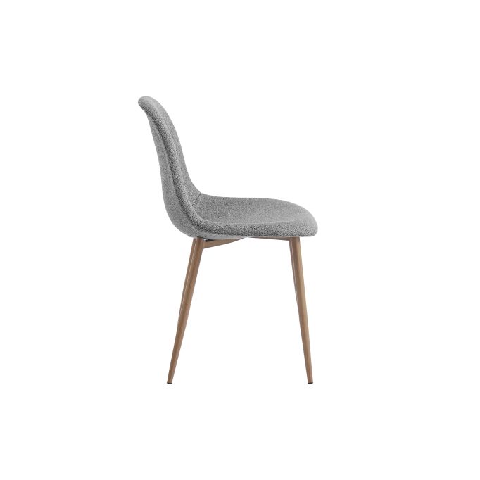 KEY - Lot de 4 chaises scandinave en tissu