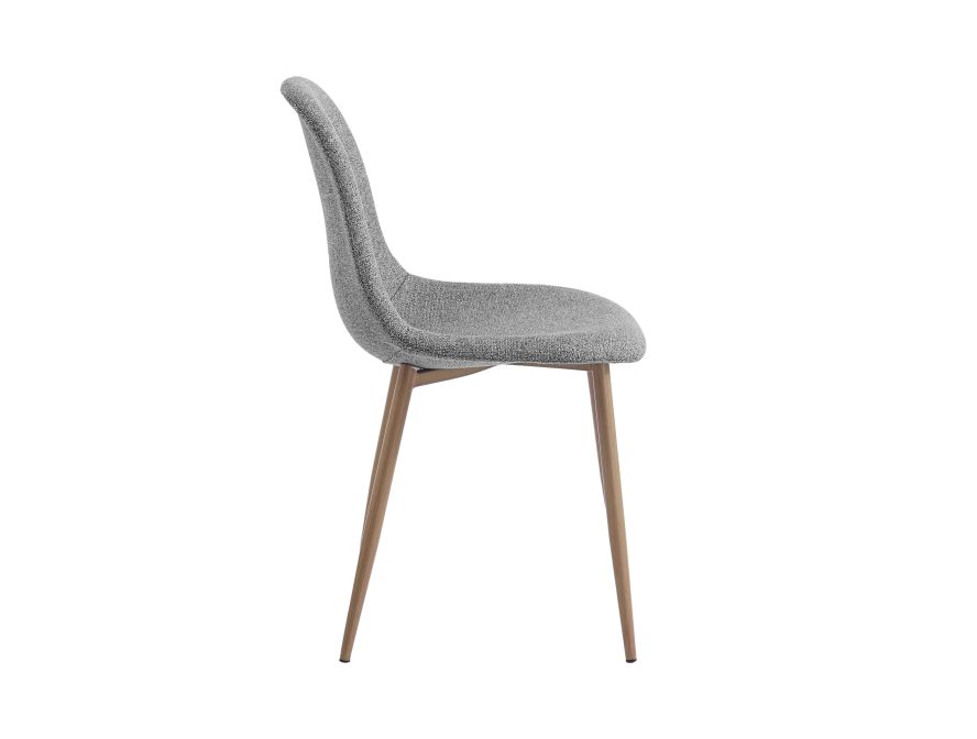 KEY - Lot de 4 chaises scandinave en tissu