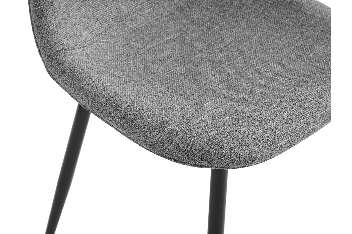 KEY - Lot de 4 chaises scandinave en tissu