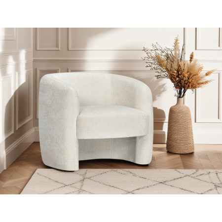 LOUISON - Fauteuil en tissu bouclette