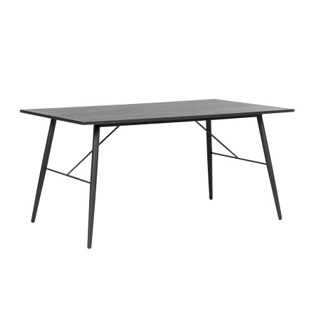 PAYTON - Table à manger 160cm pieds métal noir