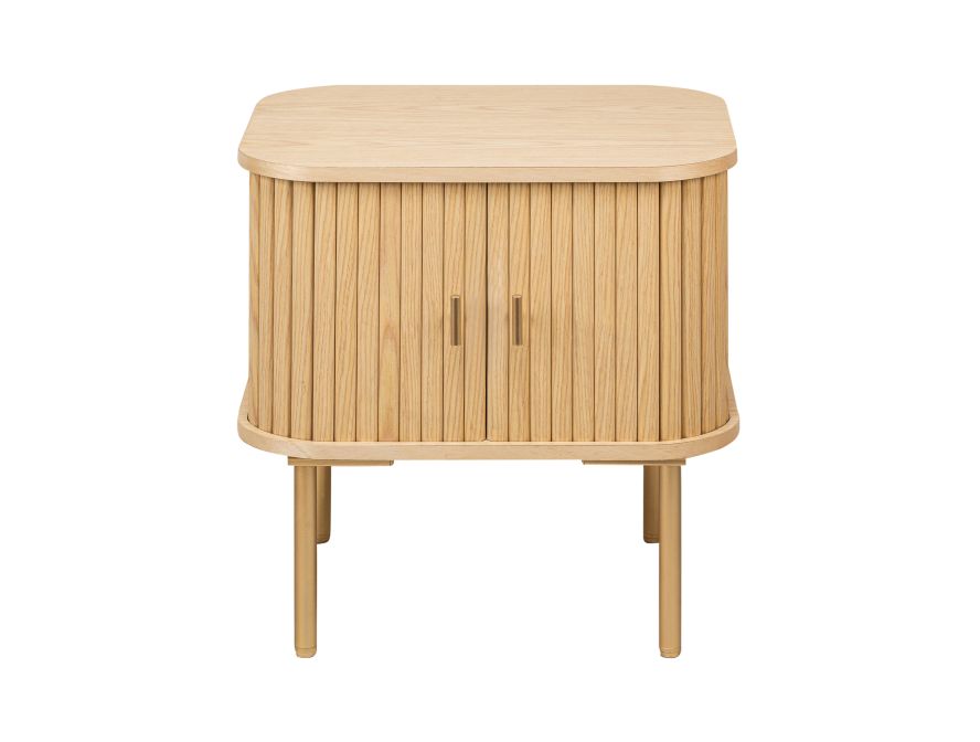 GOYA - Table de chevet en bois et laiton