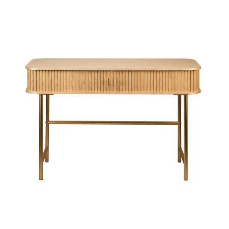 GOYA - Bureau 120cm en bois et laiton