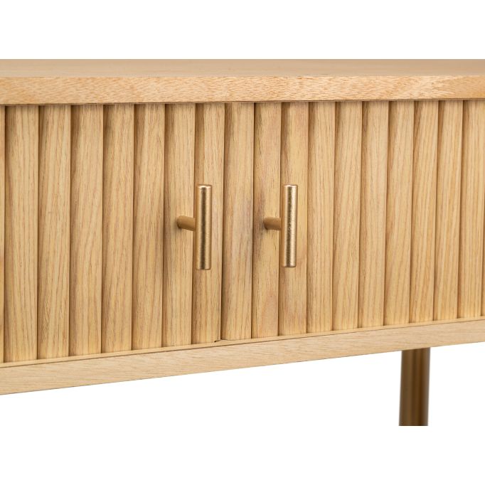 GOYA - Bureau 120cm en bois et laiton