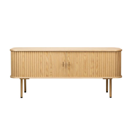 GOYA - Meuble TV 120cm en bois et laiton