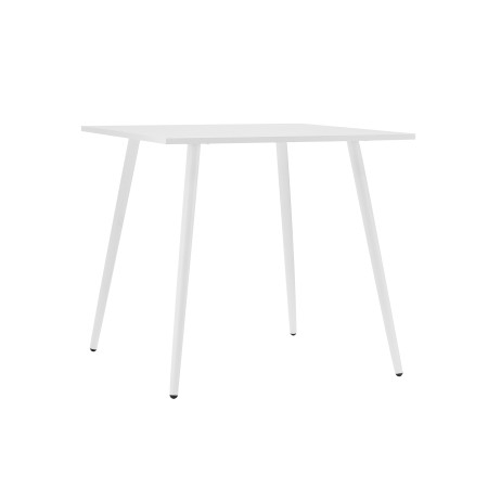 SQUARE - Table à manger métal carrée 80cm blanc