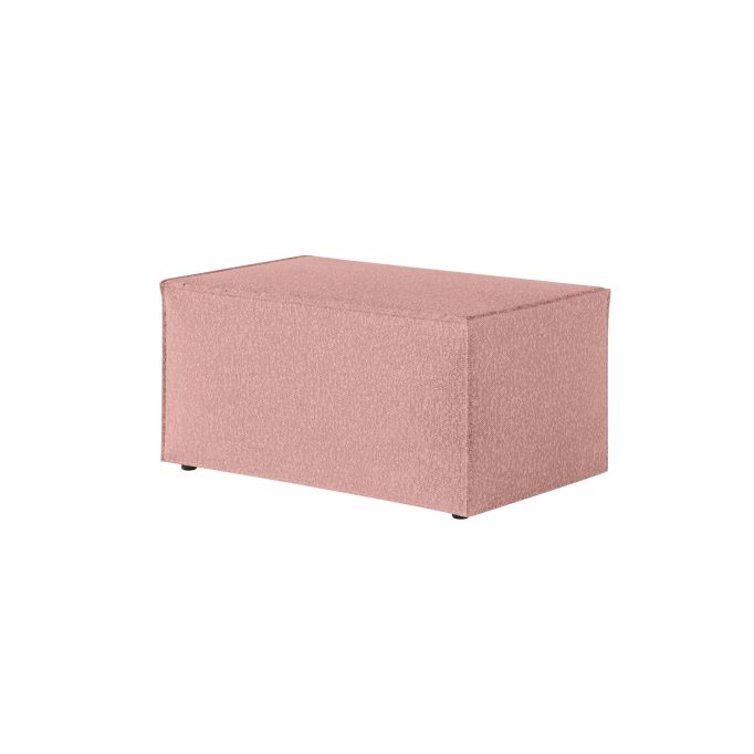 CHARLOTTE - Pouf en tissu bouclette