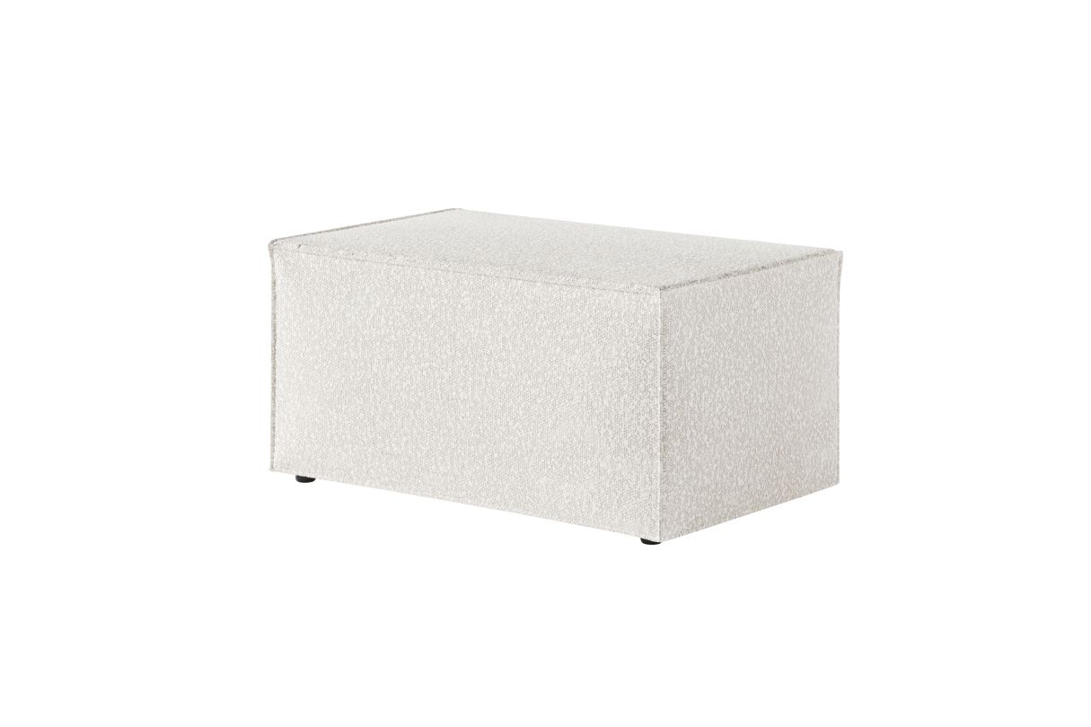 CHARLOTTE - Canapé d'angle convertible réversible avec pouf en tissu bouclette