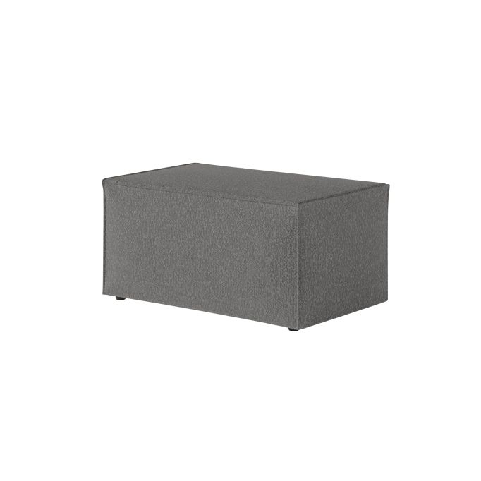 CHARLOTTE - Canapé d'angle convertible réversible avec pouf en tissu bouclette