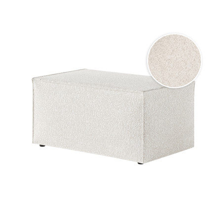 CHARLOTTE - Pouf en tissu bouclette