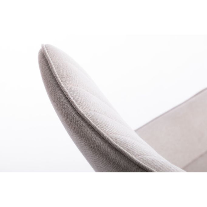ORLANDO - Lot de 6 chaises rayures tissu pieds métal noir