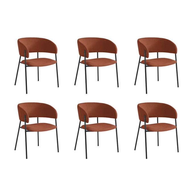 BOLD - Lot de 6 chaises en velours côtelé