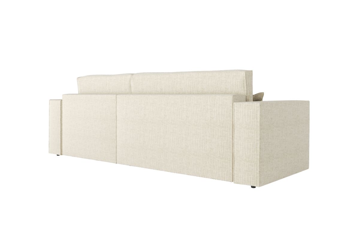 CHARLOTTE - Canapé d'angle convertible réversible avec coffre en tissu texturé 3D