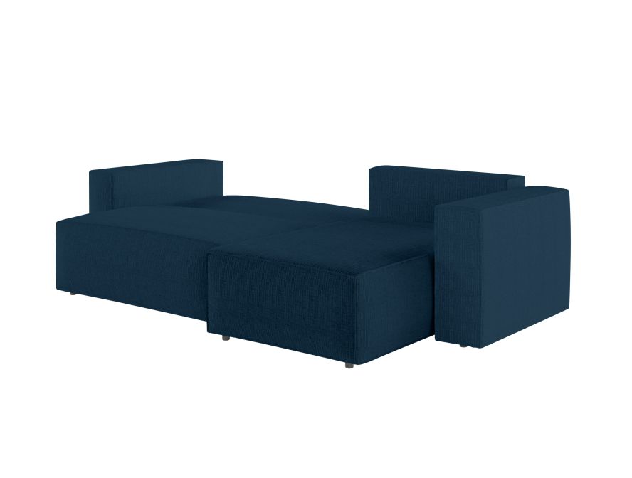 CHARLOTTE - Canapé d'angle convertible réversible avec coffre en tissu texturé 3D