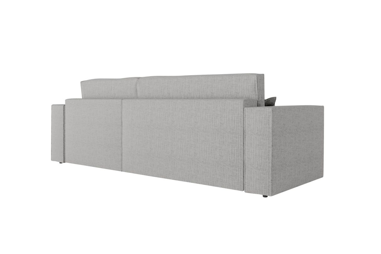 CHARLOTTE - Canapé d'angle convertible réversible avec coffre en tissu texturé 3D