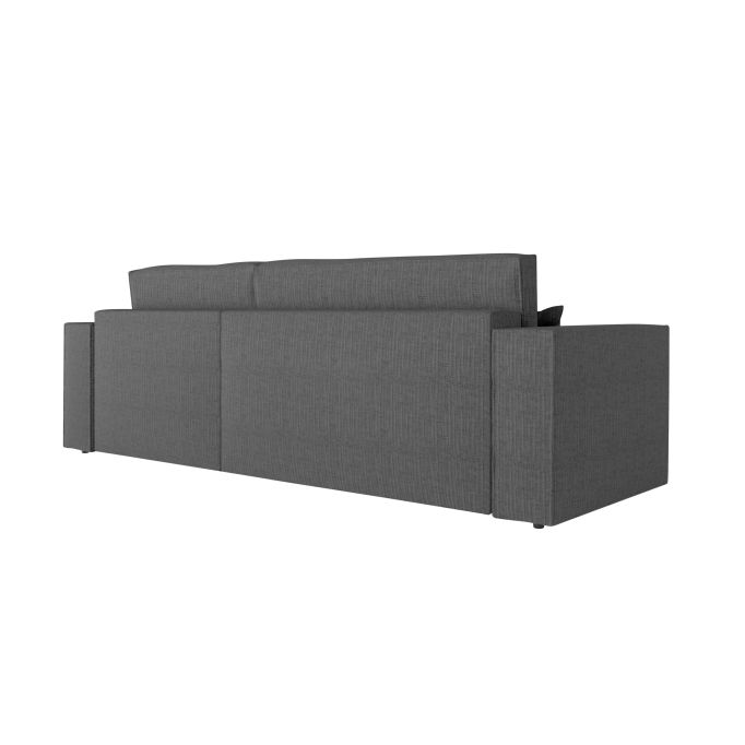 CHARLOTTE - Canapé d'angle convertible réversible avec coffre en tissu texturé 3D