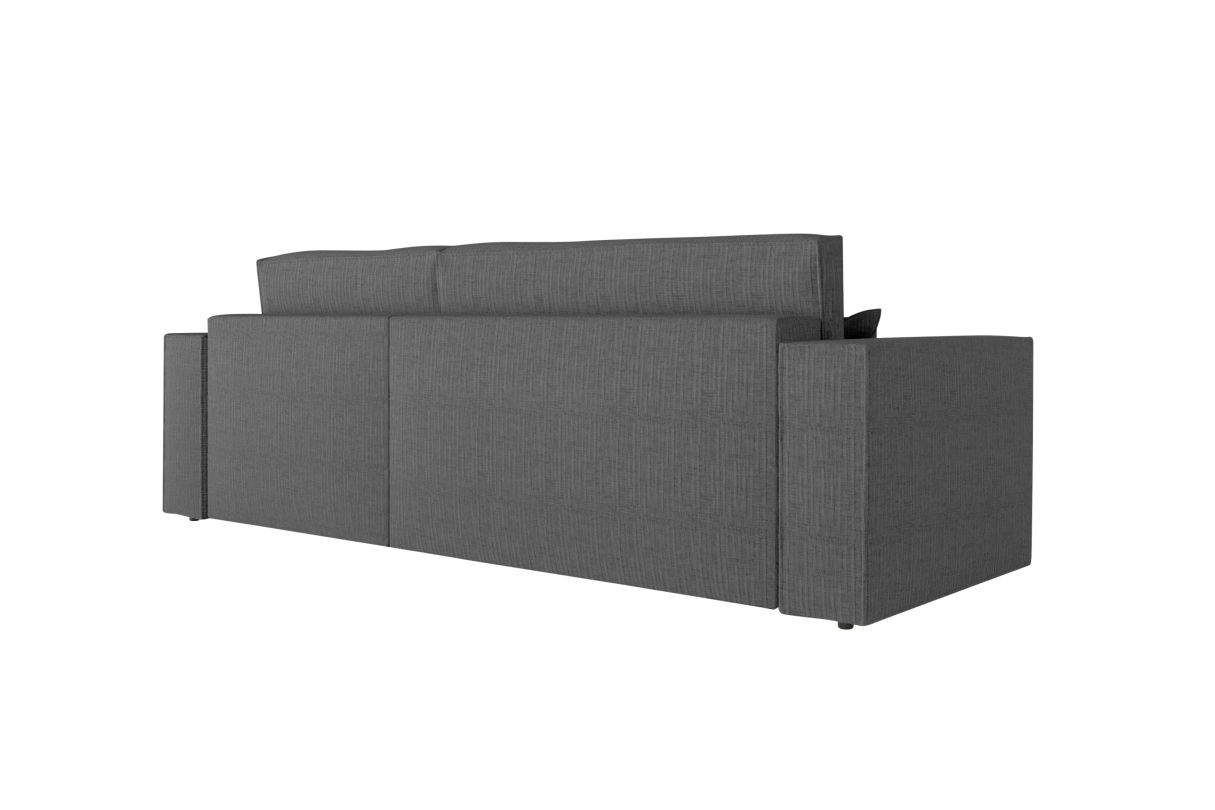 CHARLOTTE - Canapé d'angle convertible réversible avec coffre en tissu texturé 3D