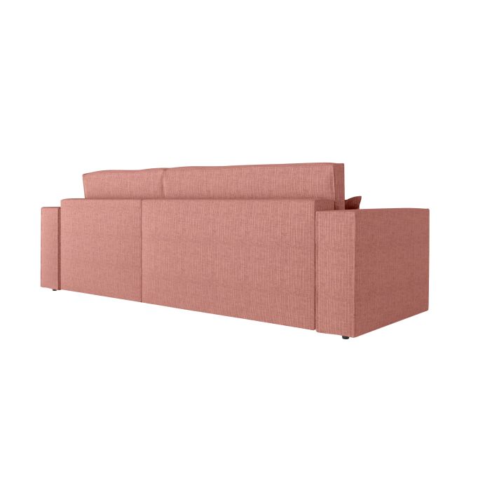 CHARLOTTE - Canapé d'angle convertible réversible avec coffre en tissu texturé 3D