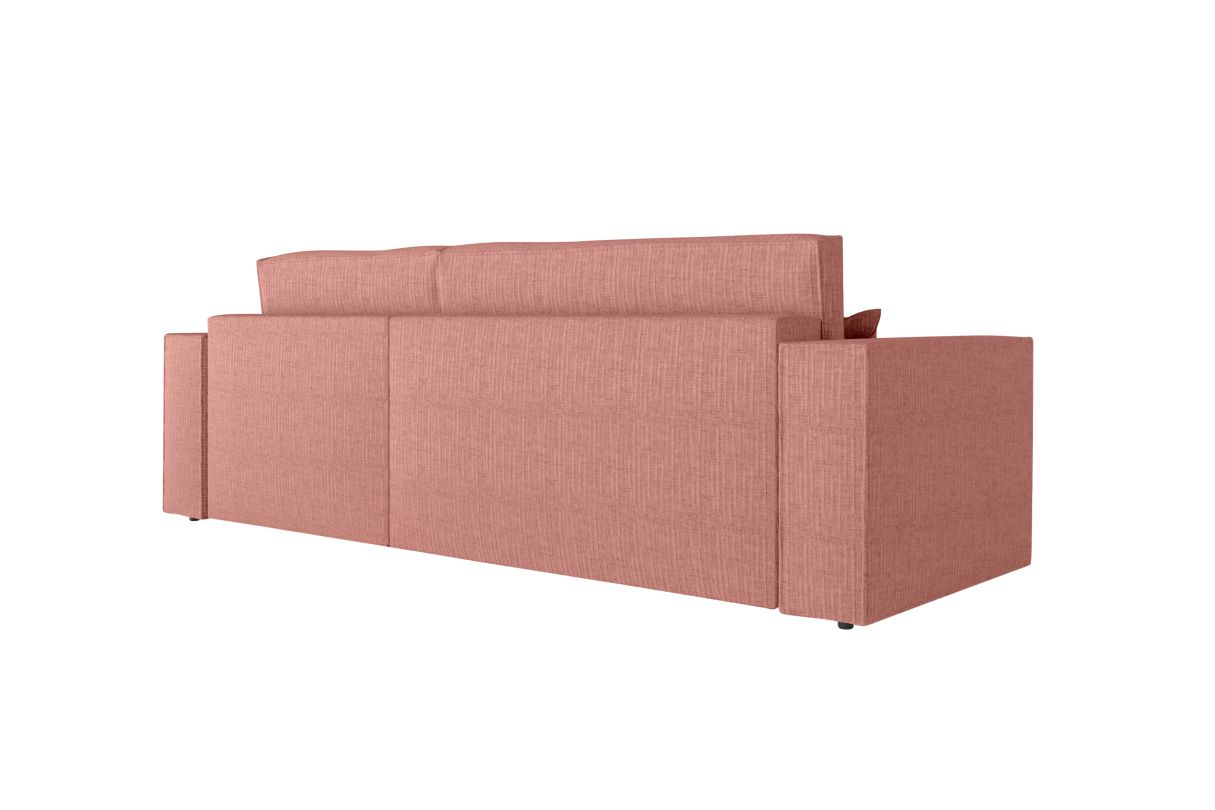 CHARLOTTE - Canapé d'angle convertible réversible avec coffre en tissu texturé 3D