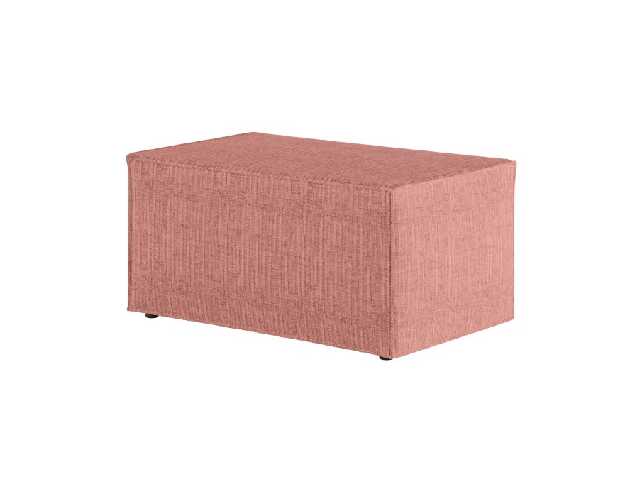 CHARLOTTE - Pouf en tissu texturé 3D