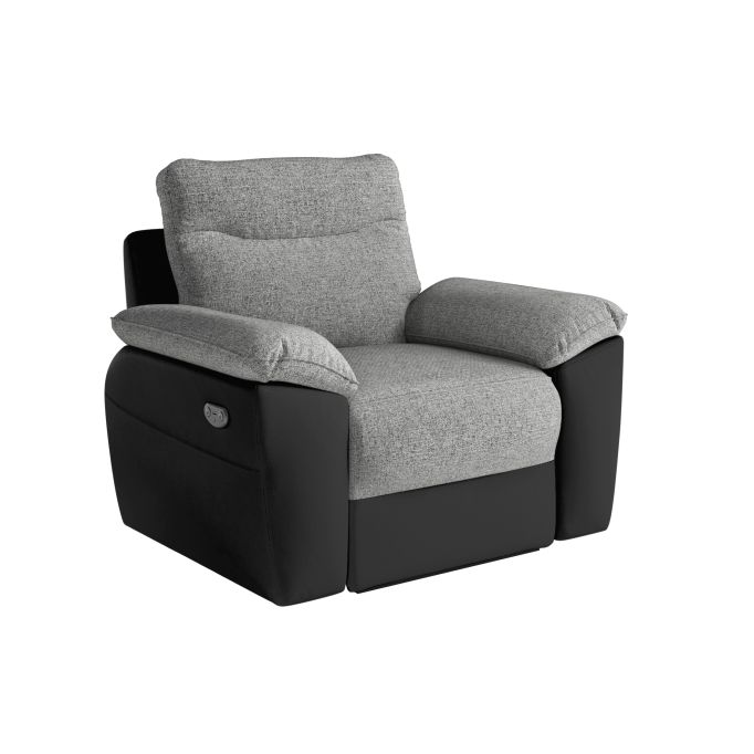 ROSS - Fauteuil de relaxation électrique en tissu et simili