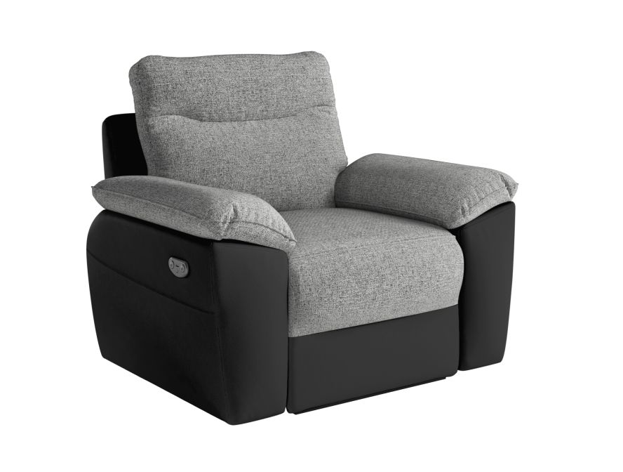 ROSS - Fauteuil de relaxation électrique en tissu et simili